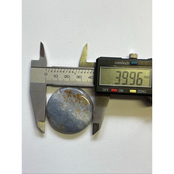 Chalcedony Cabochon, Natural Stone, 40 mm round, Unique - Picture 6 of 7